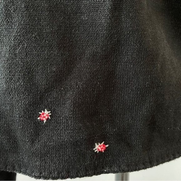 Michael Simon Cardigan Spring Gardener Sweater Wearable Art Black Small vintage - Picture 11 of 13